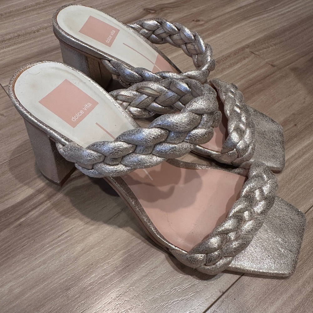 Dolce Vita Women's Gold Braided Heels